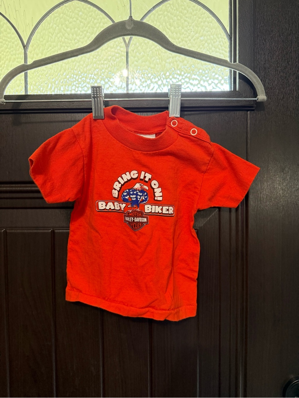 Harley-Davidson Red 'Bring It On! Baby Biker' Graphic Tee